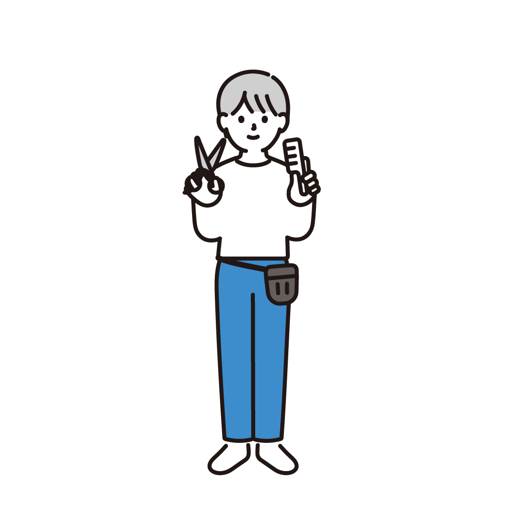掲載準備の人物イラスト